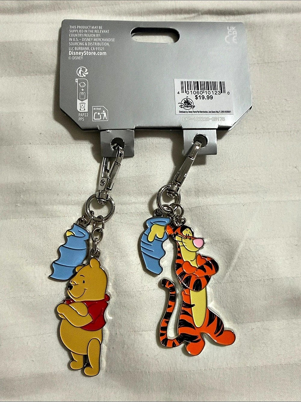 Disney Winnie the Pooh and Tigger keychain set Keychain Set in Yellow & Orange